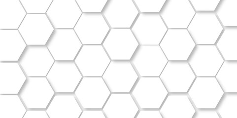 Abstract background with hexagon and white Hexagonal Background. Luxury White Pattern. Vector Illustration. 3D Futuristic abstract honeycomb mosaic white background. geometric mesh cell texture.