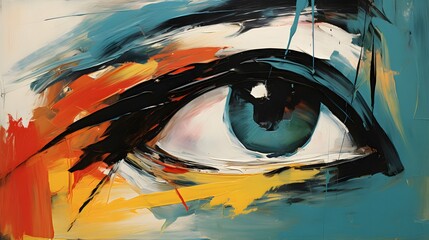 Eye illustration background, pupil and iris design