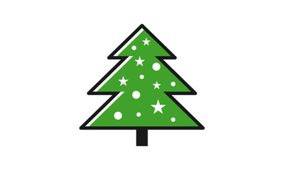 christmas tree minimalist logo design