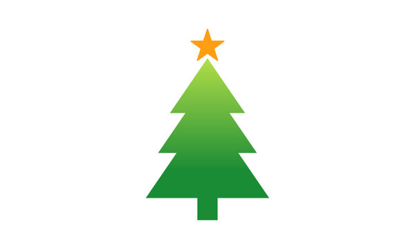 christmas tree minimalist logo design