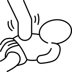 chest thrusts baby  icon