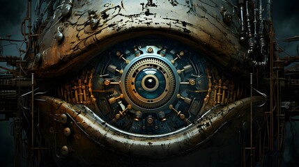 Obraz premium Eye illustration background, pupil and iris design