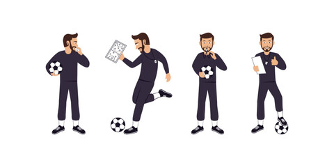Soccer Coach Character Design Illustration vector eps format , suitable for your design needs, logo, illustration, animation, etc.