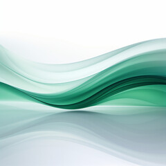 Fototapeta premium Fondo abstracto con formas sinuosas y difuminado de color verde y blanco
