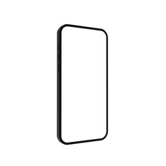 Mobile Phone isolated mockup on transparent background PNG. 3D Rendering