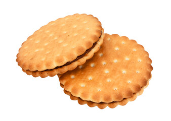 Chocolate biscuit / transparent background
