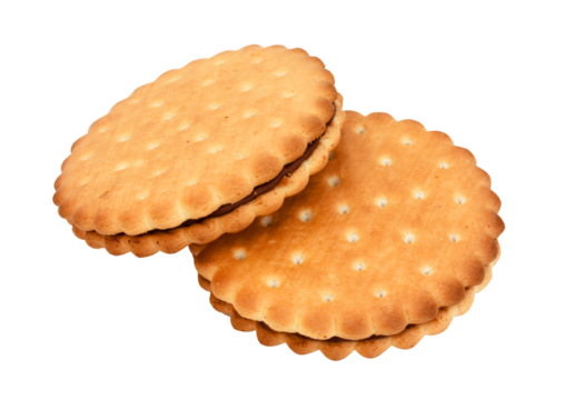 Chocolate biscuit / transparent background
