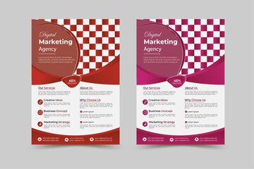 Corporate creative business flyer template design sets. perfect for creative professional business.