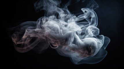 Smoke on dark background.