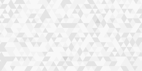 Fototapeta premium Abstract gray and white small square geomatrics triangle background. Abstract geometric pattern gray and white Polygon Mosaic triangle Background, business and corporate background.