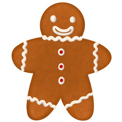 Obraz premium gingerbread person isolated on white