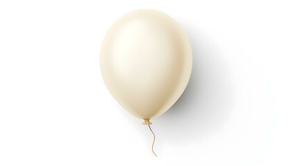 Ivory Balloon on a white Background. Template with Copy Space 
