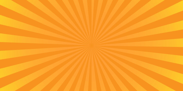 abstract background with sun ray sunshine orange background. sunlight burst abstract background.