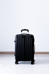 black travel bag,Travel suitcase isolated on white background