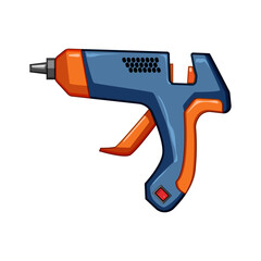 melt glue gun cartoon. electric tool, plastic hobby, home table melt glue gun sign. isolated symbol vector illustration