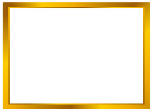 Golden horizontal rectangular frame