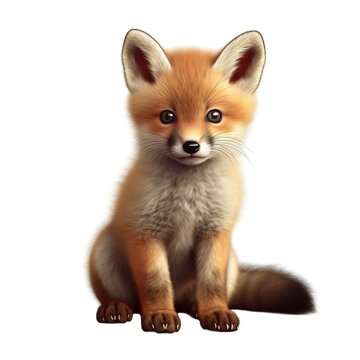 Cute baby fox clip art