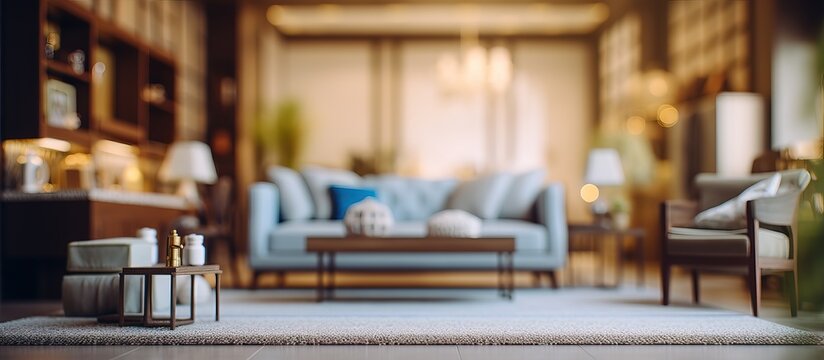 Blurry background of living room style