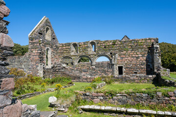 Ehemaliges Nonnenkloster, Klosterruine, Iona Nunnery, auf der Hebrideninsel Iona