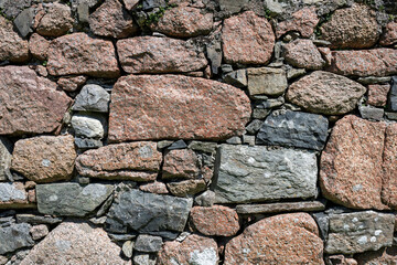 Mauersteine aus ross of mull granit und basalt, formatfüllend