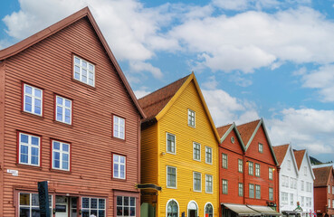 Bryggen facades, Bergen. Norway.