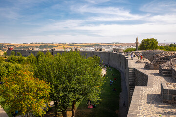 DIYARBAKIR, TURKEY, 08 OCTOBER 2023: the gates of the Diyarbakir Fortress which is a historical...