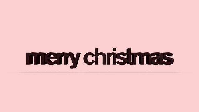 Experience holiday dynamism with rolling Merry Christmas text on brown gradient. Modern business promotions and seasonal events, motion abstract background marries festive cheer with modern style