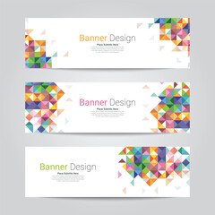 Abstract web banner design, modern template.