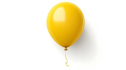 Light Yellow Balloon on a white Background. Template with Copy Space 