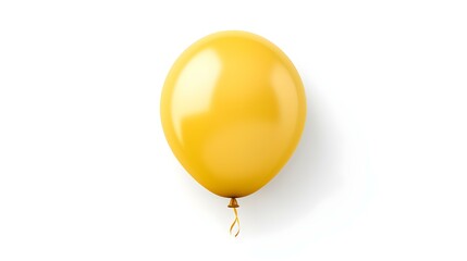 Light Yellow Balloon on a white Background. Template with Copy Space 