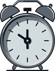 alarm clock vector isolated on white artboard