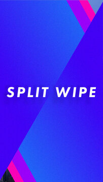 Vertical Split Wipe Transition with Text