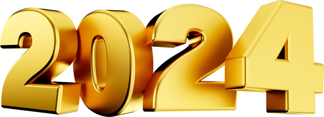 selo 3d de feliz ano novo para promocoes, 2024. ano novo