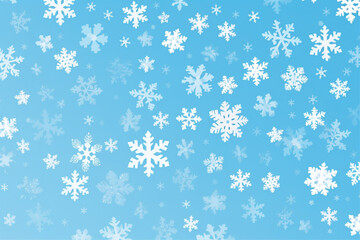 christmas card background in blue with berries and leaves, blue christmas background pattern with snowflakes