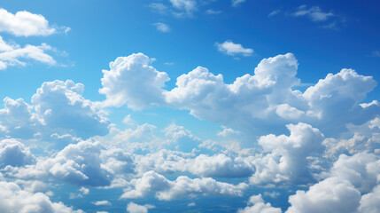 Naklejka na ściany i meble blue sky with clouds. Generative AI