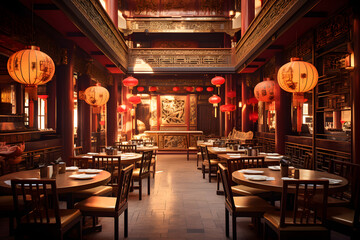 Fototapeta na wymiar Traditional chinese restaurant