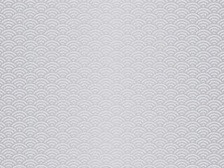 和風背景　銀色の青海波模様　シルバー