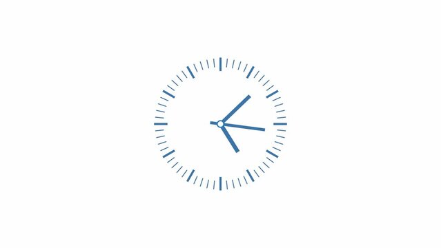 abstract new fast analog clock icon animation 4k 