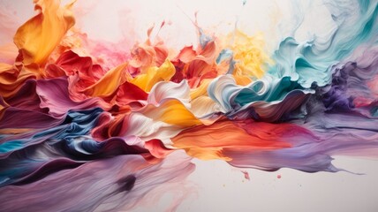 Abstract colorful painting on canvas background