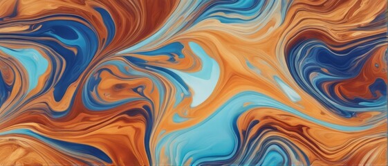 Fototapeta premium Abstract marbled acrylic paint ink painted waves painting texture colorful background