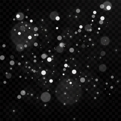 Dust sparks, golden stars shine special light.