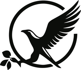 dove with peace sign, bird, pigeon, vector, peace, animal, illustration, flying