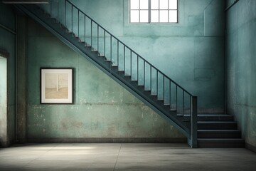 Fototapeta premium Stairs Mockup Created with Generative AI