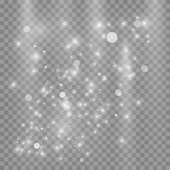 Dust sparks, golden stars shine special light.