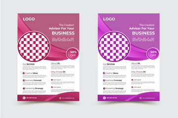 Corporate creative business flyer template design sets. perfect for creative professional business.