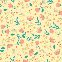 Abstract flower pattern background. Vector illustration.