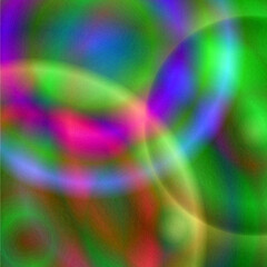 Rainbow circles spread out on a bright background. Abstract rainbow bright background. Illustration.