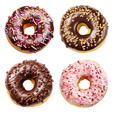 recommend clip art: Donut Set Isolated on Transparent Background
                    
