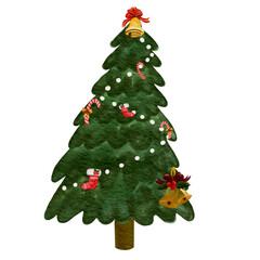christmas tree isolated on white