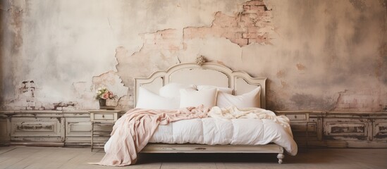Vintage white bed from the Offset Collection - obrazy, fototapety, plakaty